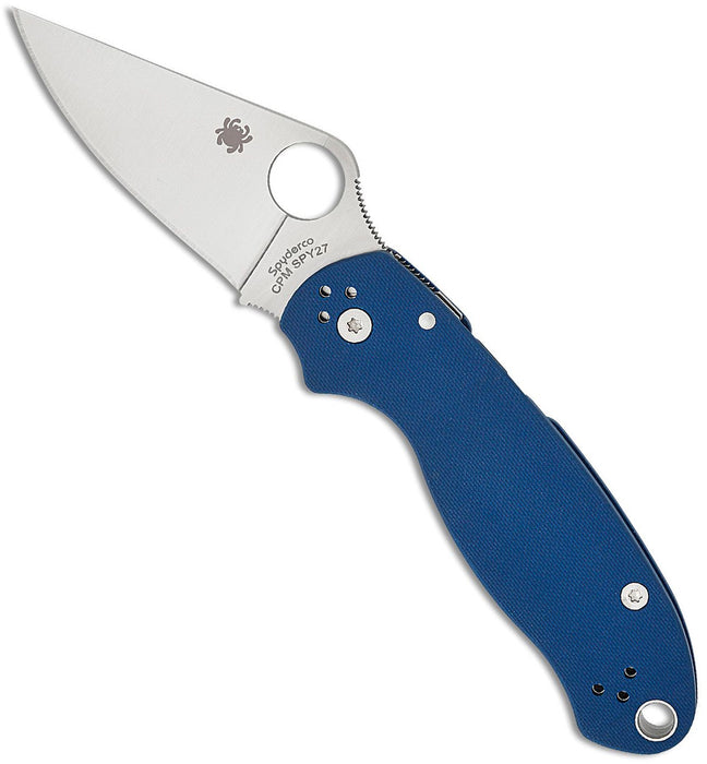 Spyderco Para 3 Cobalt Blue G-10 CPM C223GPCBL Pocket Knife