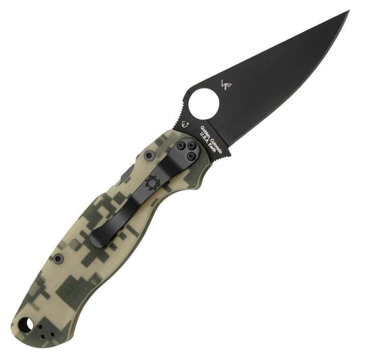 Spyderco Para Military 2 G10 Digital Camo Blade Compression Lock C81GPCMOBK2 Pocket Knife