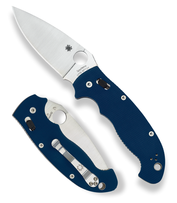 Spyderco Manix 2 XL CPM SPY27 G10 Plain Edge Cobalt Blue Pocket Knife C95GPCBL2