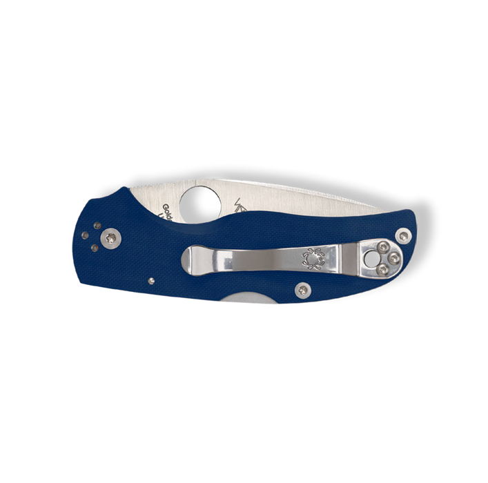 Spyderco Native 5 CPM SPY27 G10 Plain Edge Cobalt Blue Pocket Knife C41GPCBL5