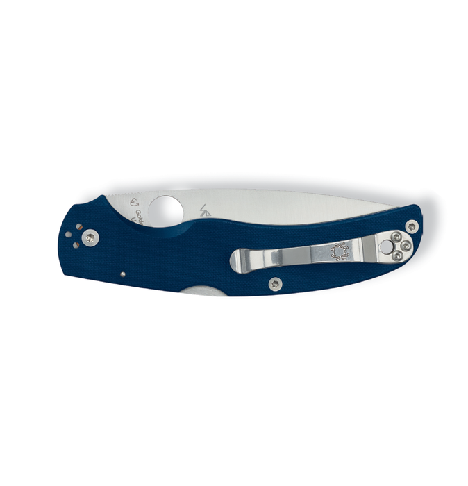 Spyderco Native Chief CPM SPY27 G10 Plain Edge Cobalt Blue Pocket Knife C244GPCBL