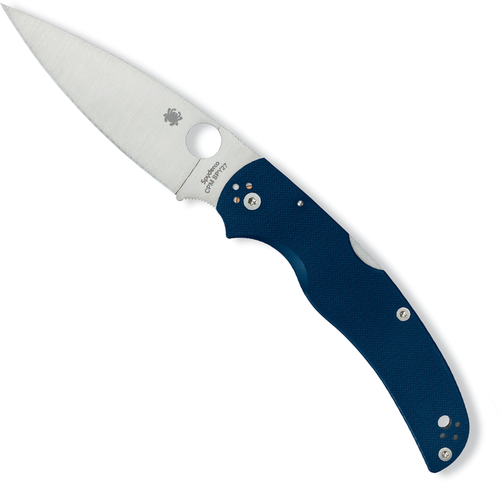 Spyderco Native Chief CPM SPY27 G10 Plain Edge Cobalt Blue Pocket Knife C244GPCBL